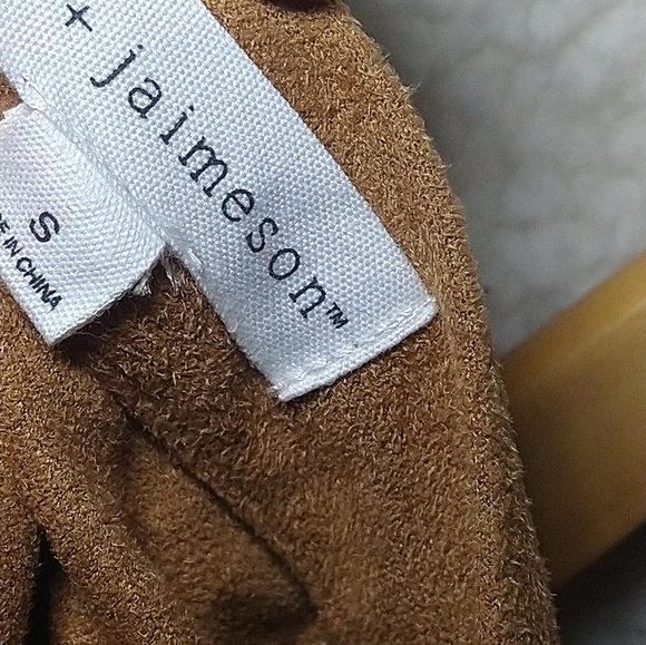 Coco + Jaimeson Womens Small Brown Suede Look Mini Casual A-Line Skirt Button - Picture 4 of 10